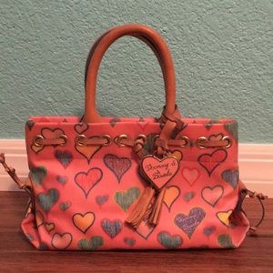 Authentic Dooney & Bourke Tassel Crayon Hearts bag